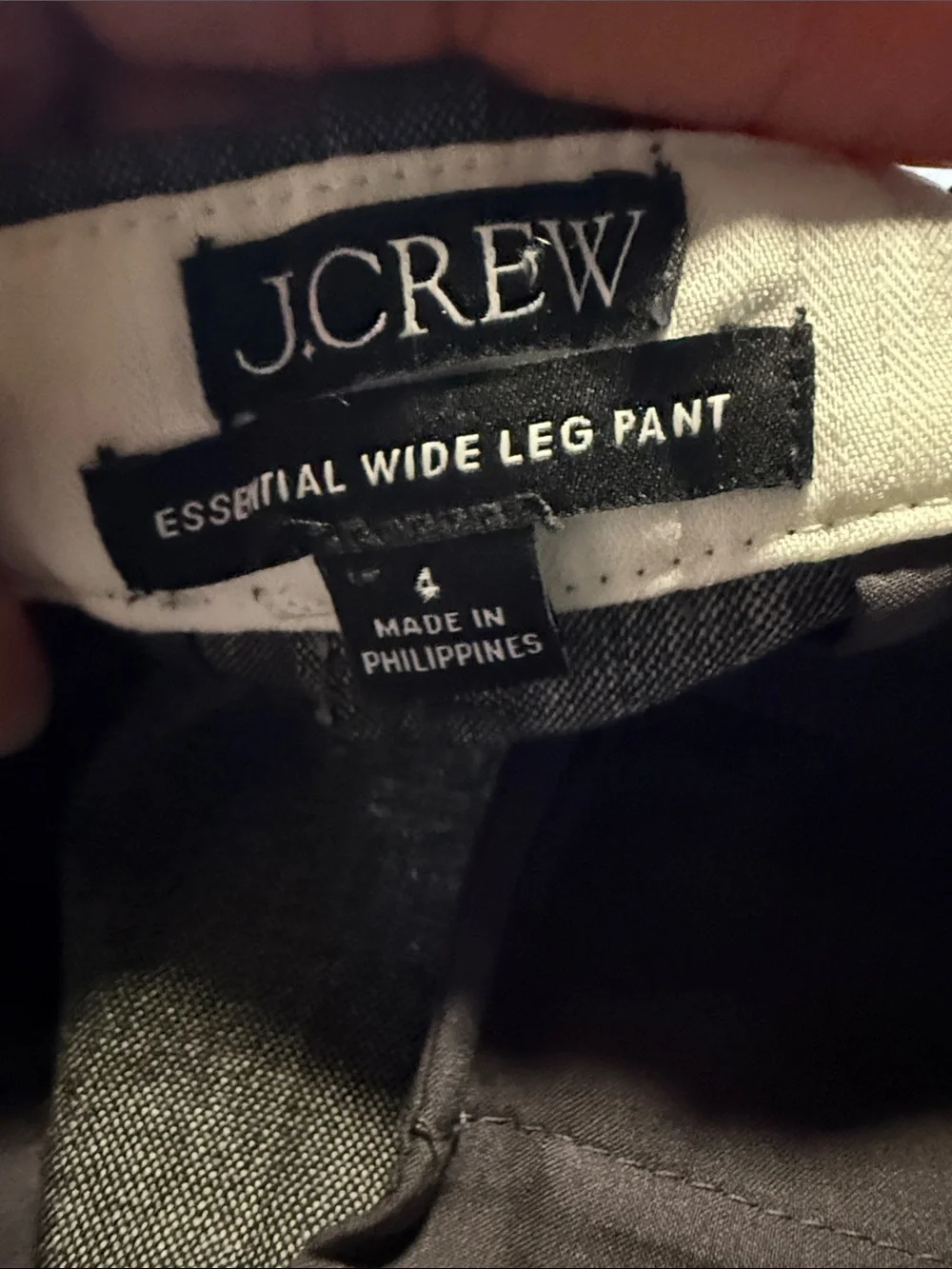 J. Crew Essential Wide-Leg Pant in Italian Studio Wool Blend Grey Nova Fides 4